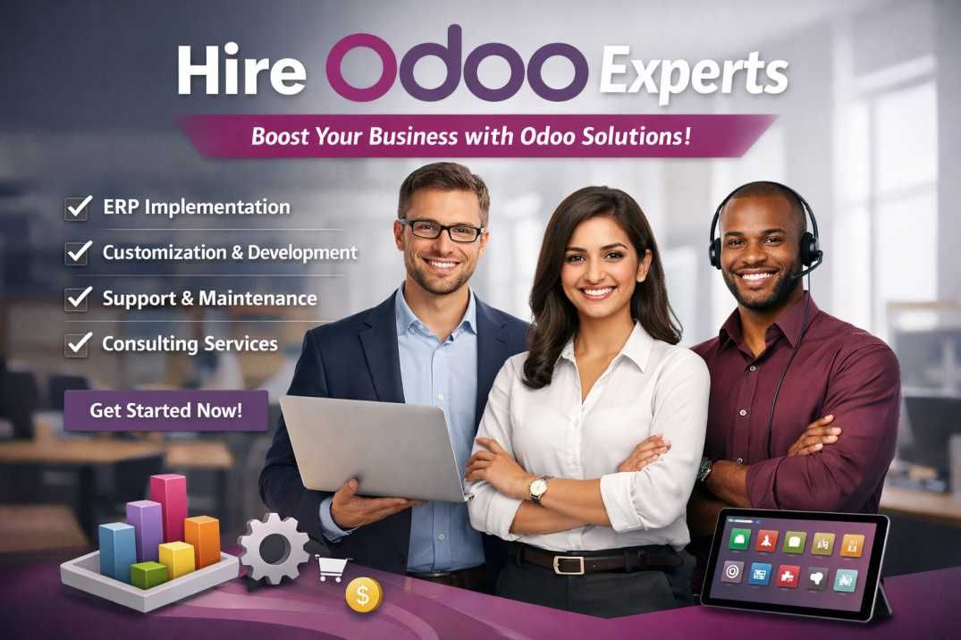 Odoo text and image block